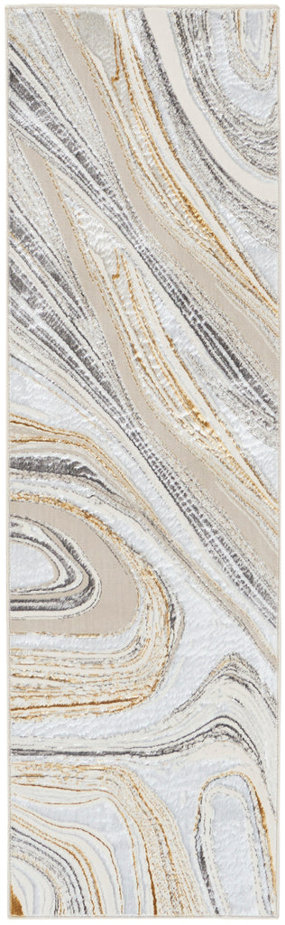 nourison glitz glz21 grey gold rug
