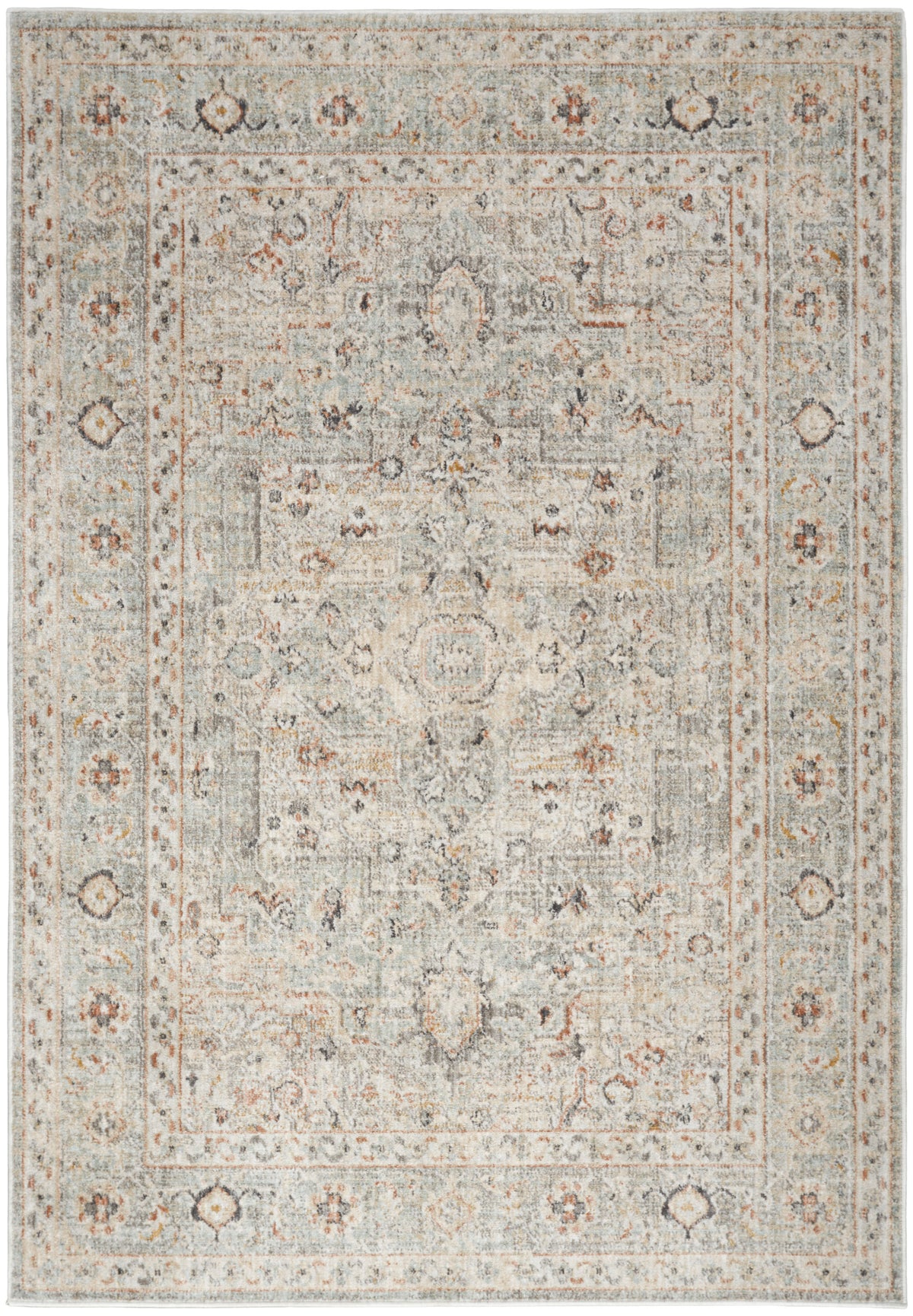 nourison oushak home ous02 light grey rug