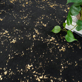 nourison cozy shimmer csh01 black gold rug