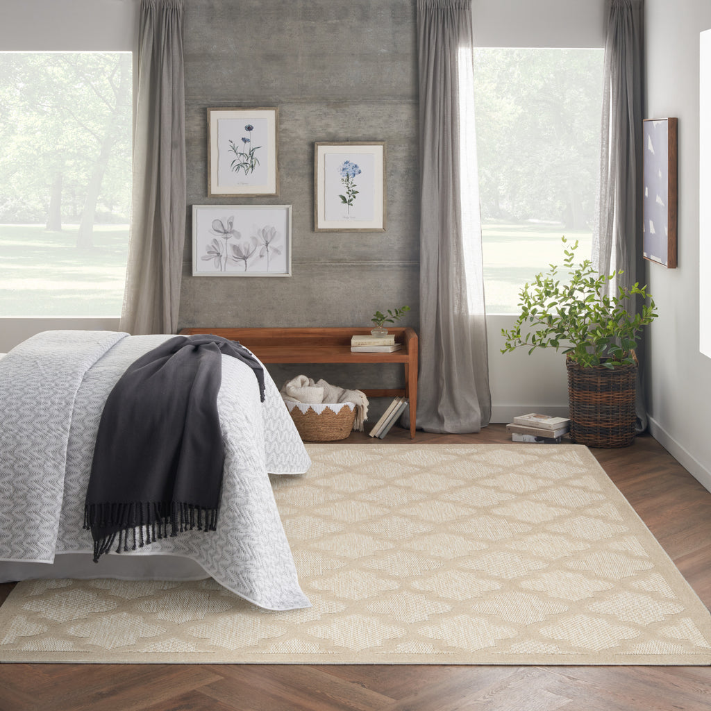 nourison easy care nes01 cream rug