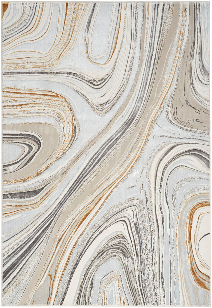 nourison glitz glz21 grey gold rug