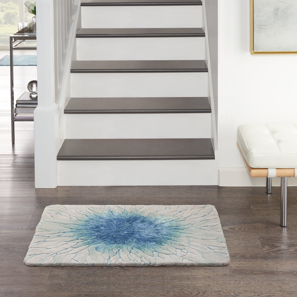 nourison prismatic prs39 blue rug