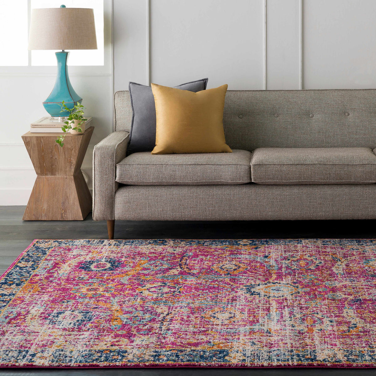Hauteloom Vick VIC Teal Machine Made Polypropylene Rug