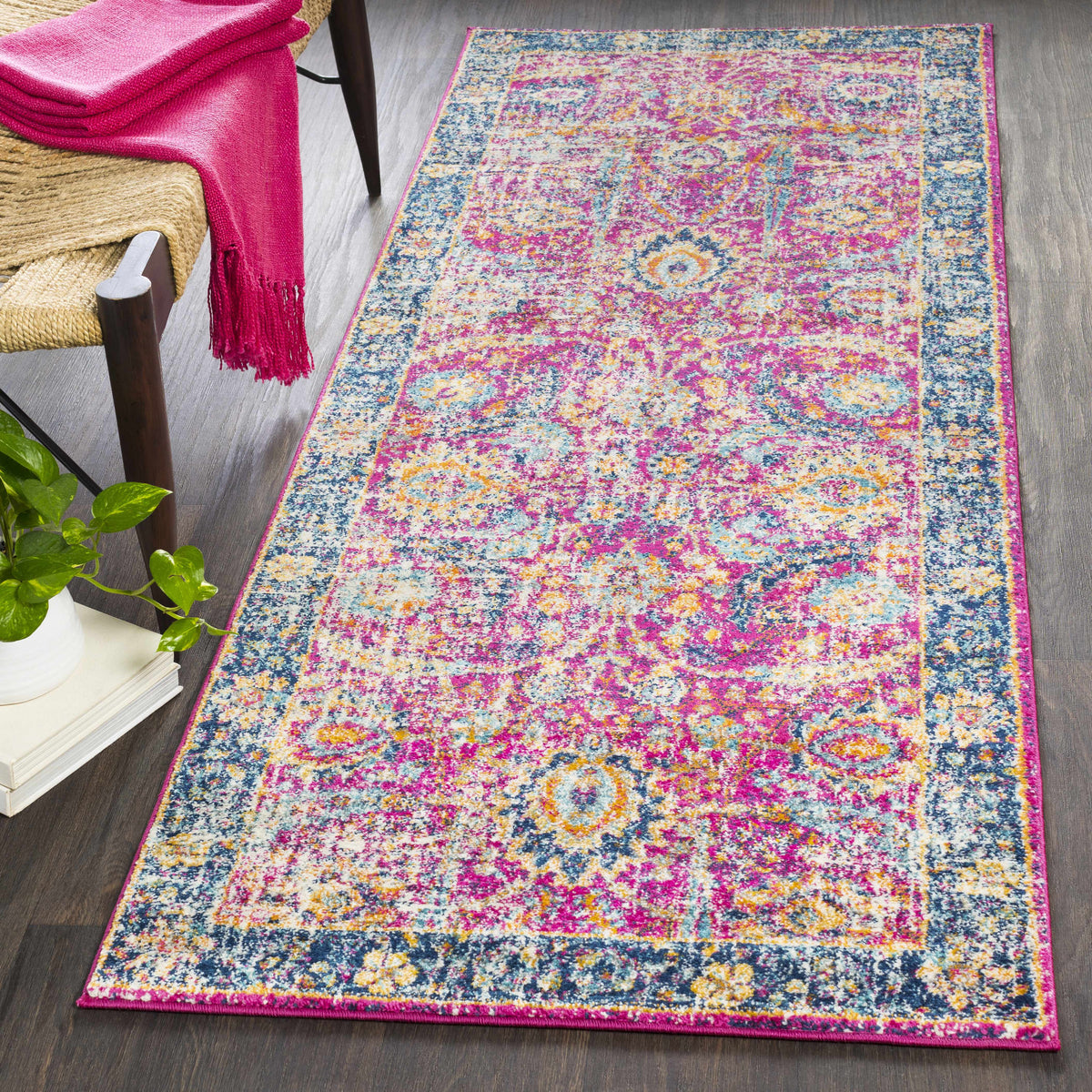 Hauteloom Vick VIC Teal Machine Made Polypropylene Rug