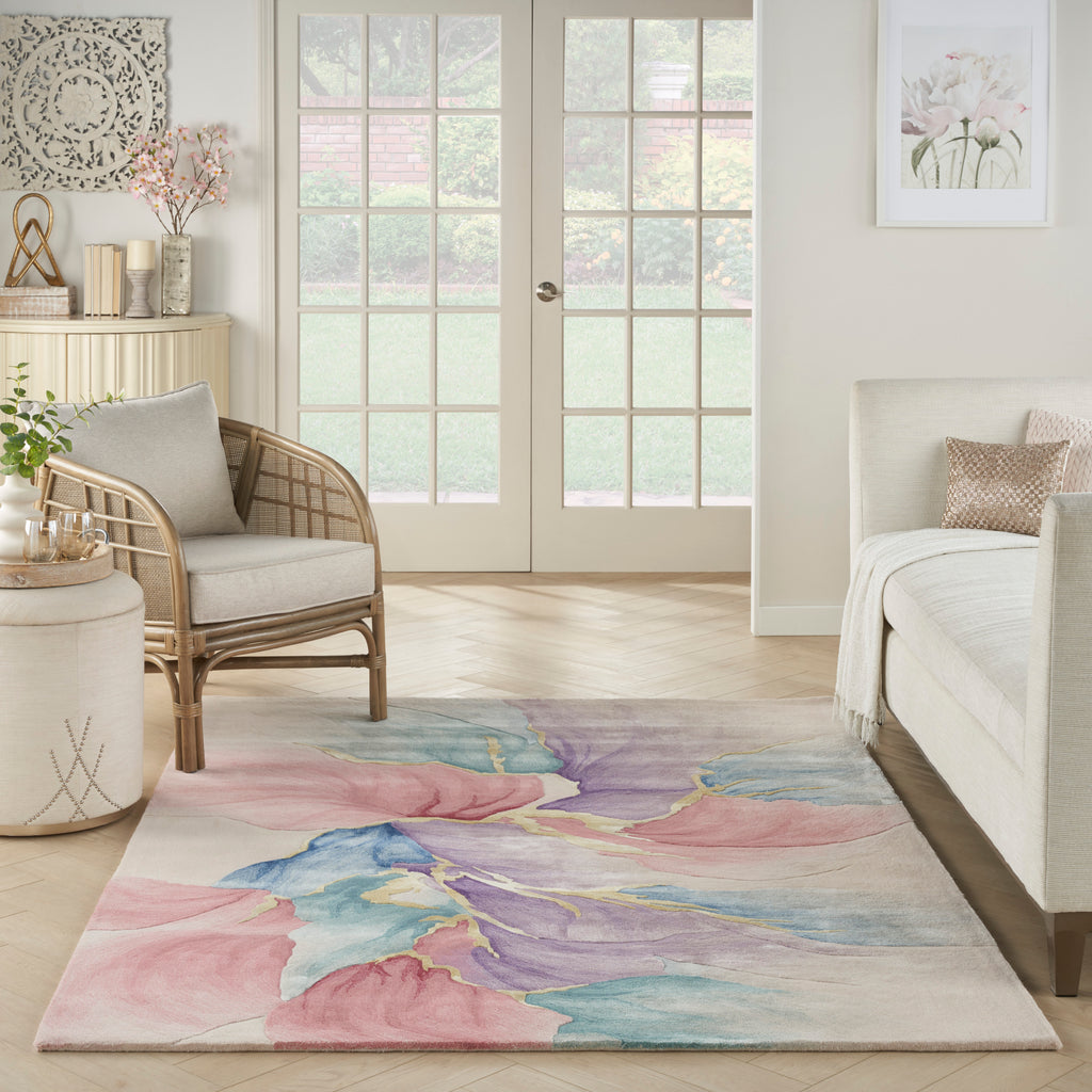 nourison prismatic prs34 ivory rug