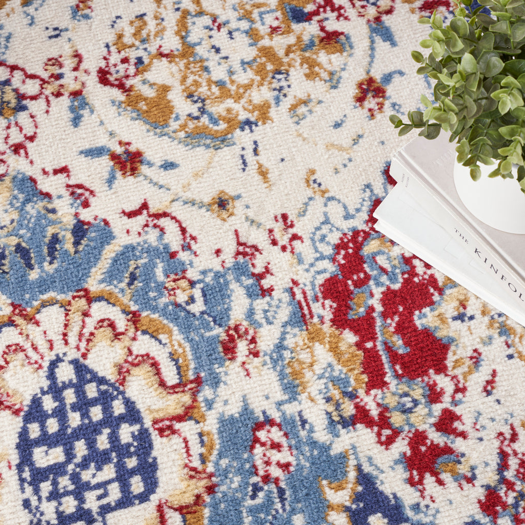 nourison grafix grf31 blue multicolor rug