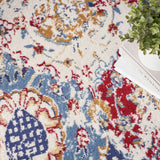 nourison grafix grf31 blue multicolor rug