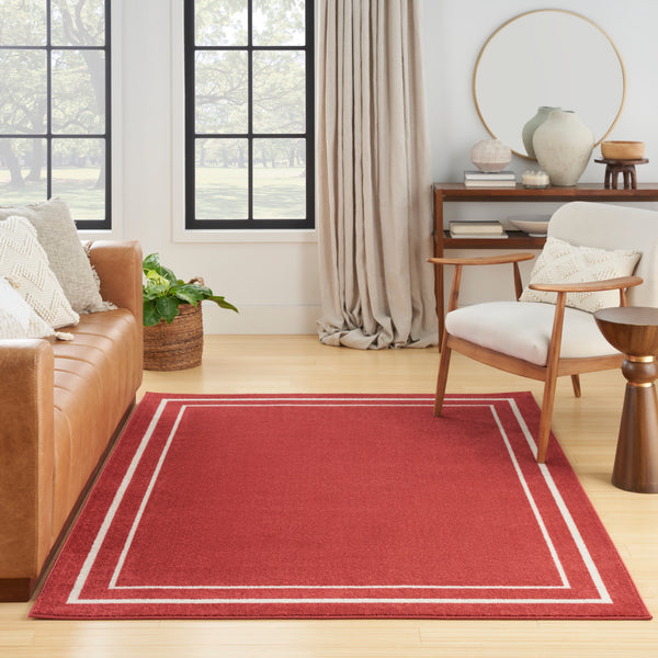nourison nourison essentials nre02 brick ivory rug