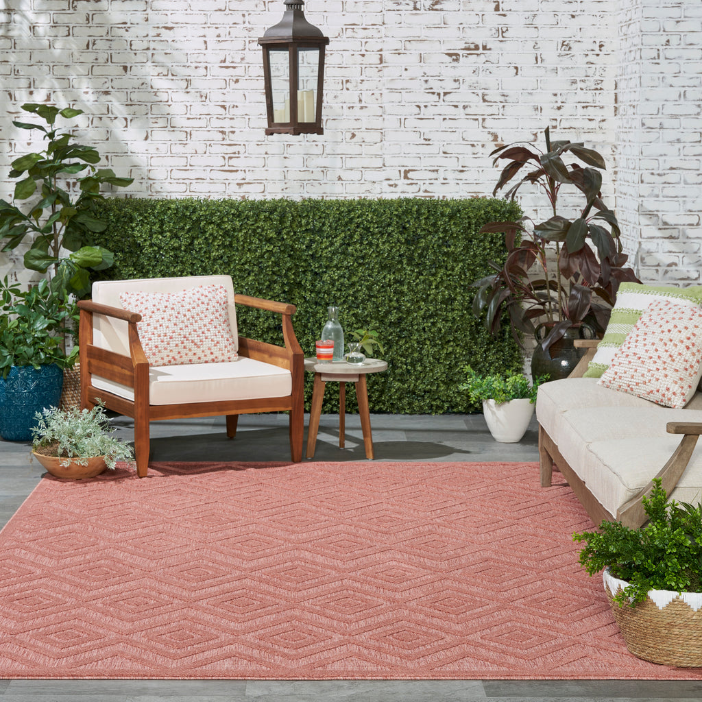 nourison versatile nrv01 coral orange rug