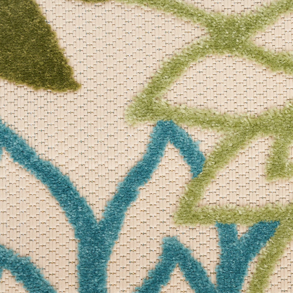 nourison aloha alh05 green multicolor rug