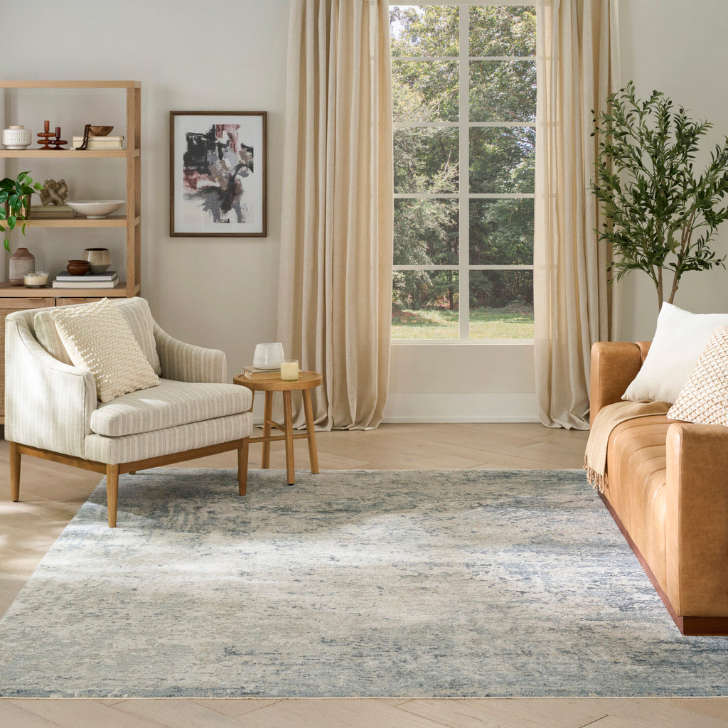 nourison envy evv01 blue silver rug