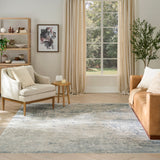nourison envy evv01 blue silver rug