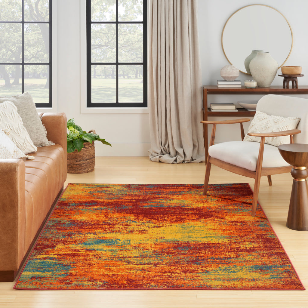 nourison nourison essentials nre06 flame rug
