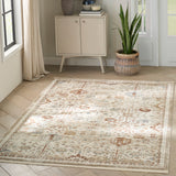 nourison pardis prd01 ivory rust rug