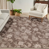 nourison garden oasis goa03 mocha rug