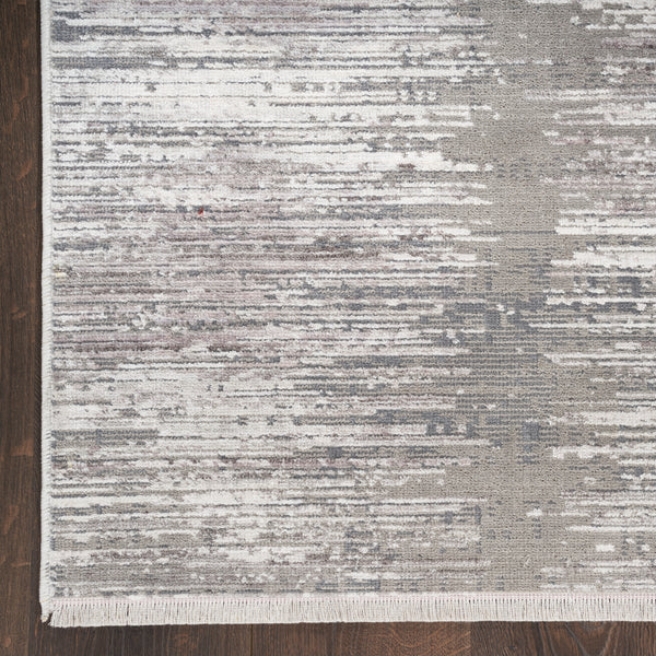 nourison abstract hues abh03 grey white rug