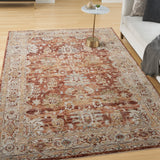 nourison sahar shr02 rust rug