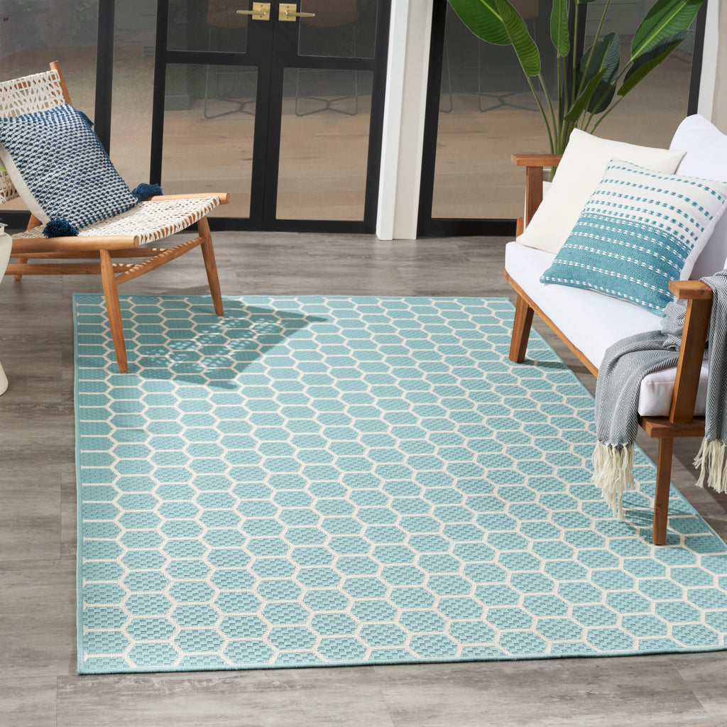 nourison twist reversible tws01 aqua rug