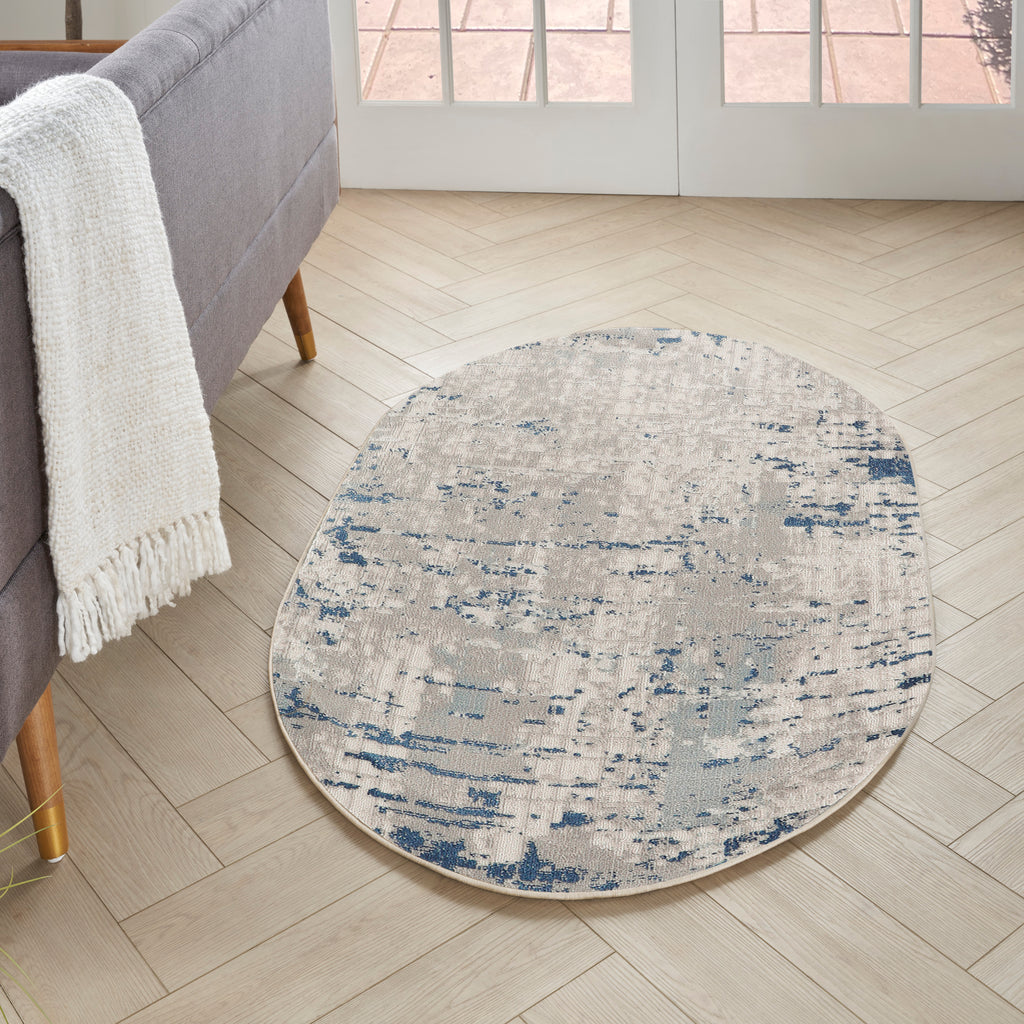 nourison quarry qua01 ivory grey blue rug