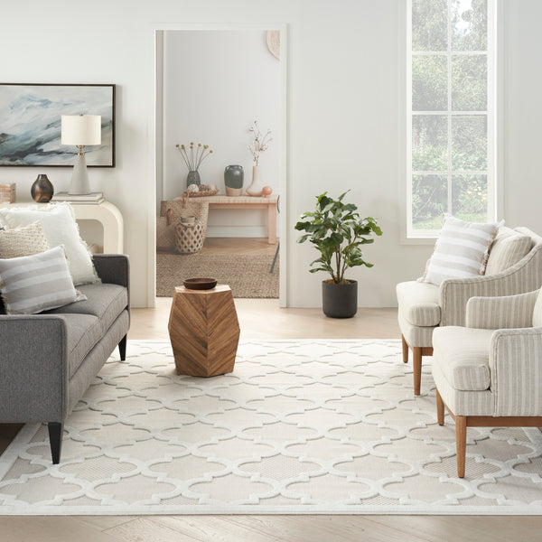 nourison easy care nes01 ivory white rug