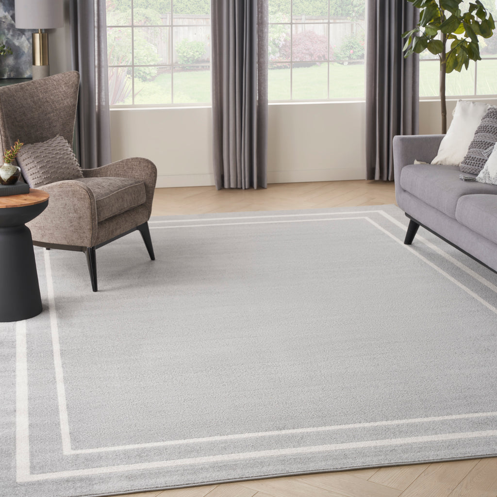nourison nourison essentials nre02 grey ivory rug