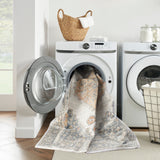 nourison astra machine washable asw11 grey gold rug