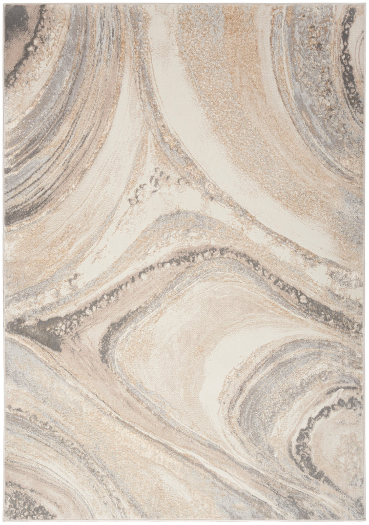 nourison brushstrokes bsk03 cream grey rug