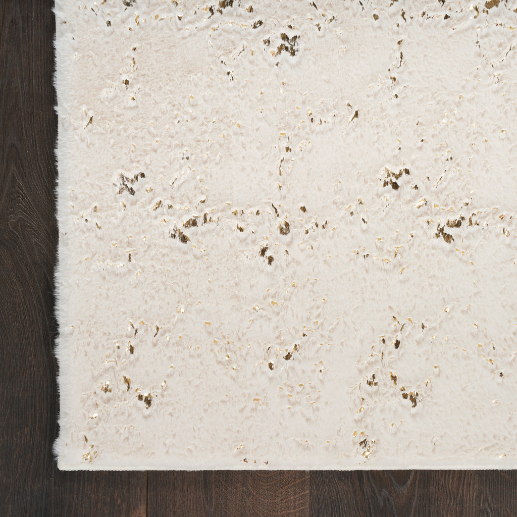 nourison cozy shimmer csh01 ivory gold rug
