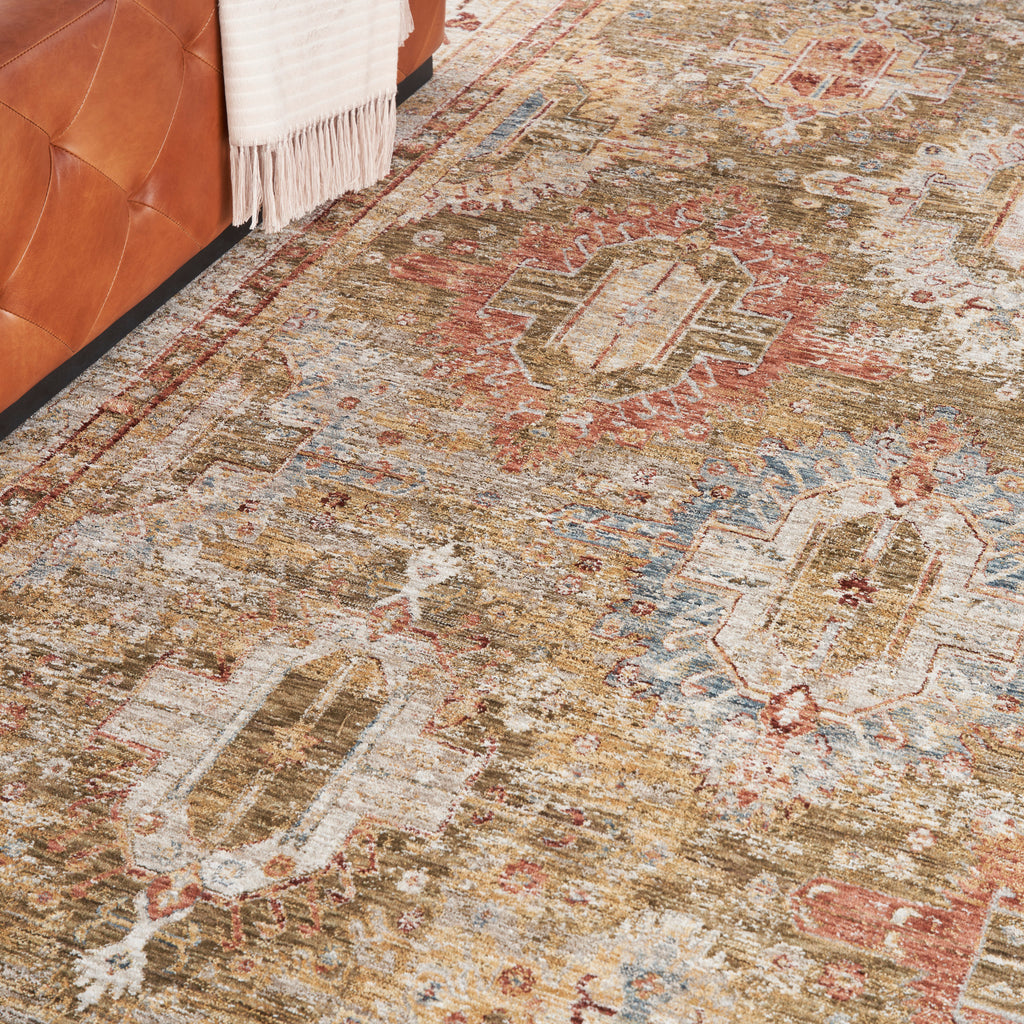 nourison sahar shr01 green rug