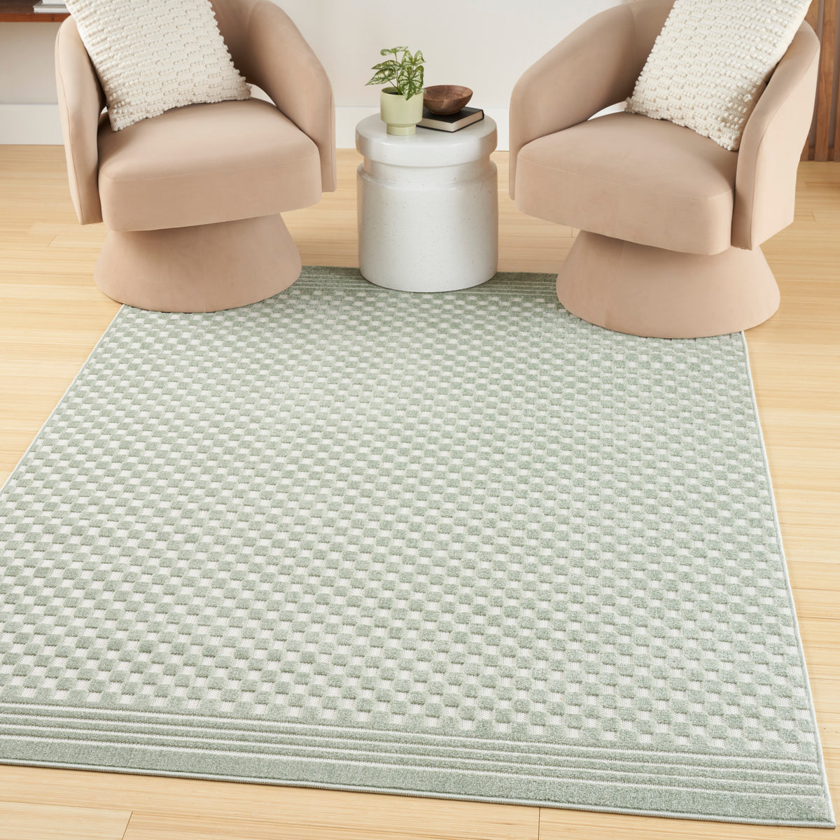 nourison care free caf02 green rug