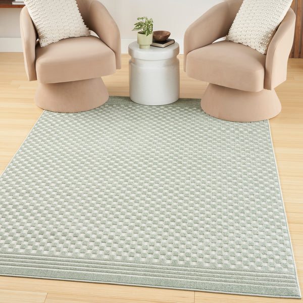 nourison care free caf02 green rug