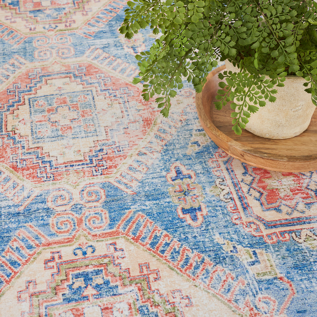 nourison fulton ful08 blue ivory rug