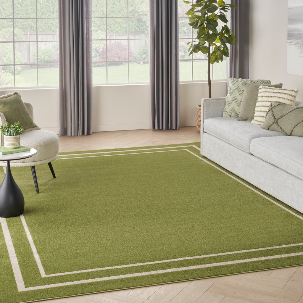 nourison nourison essentials nre02 green ivory rug