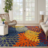 nourison aloha alh05 navy multicolor rug