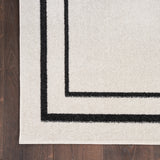 nourison nourison essentials nre02 ivory black rug
