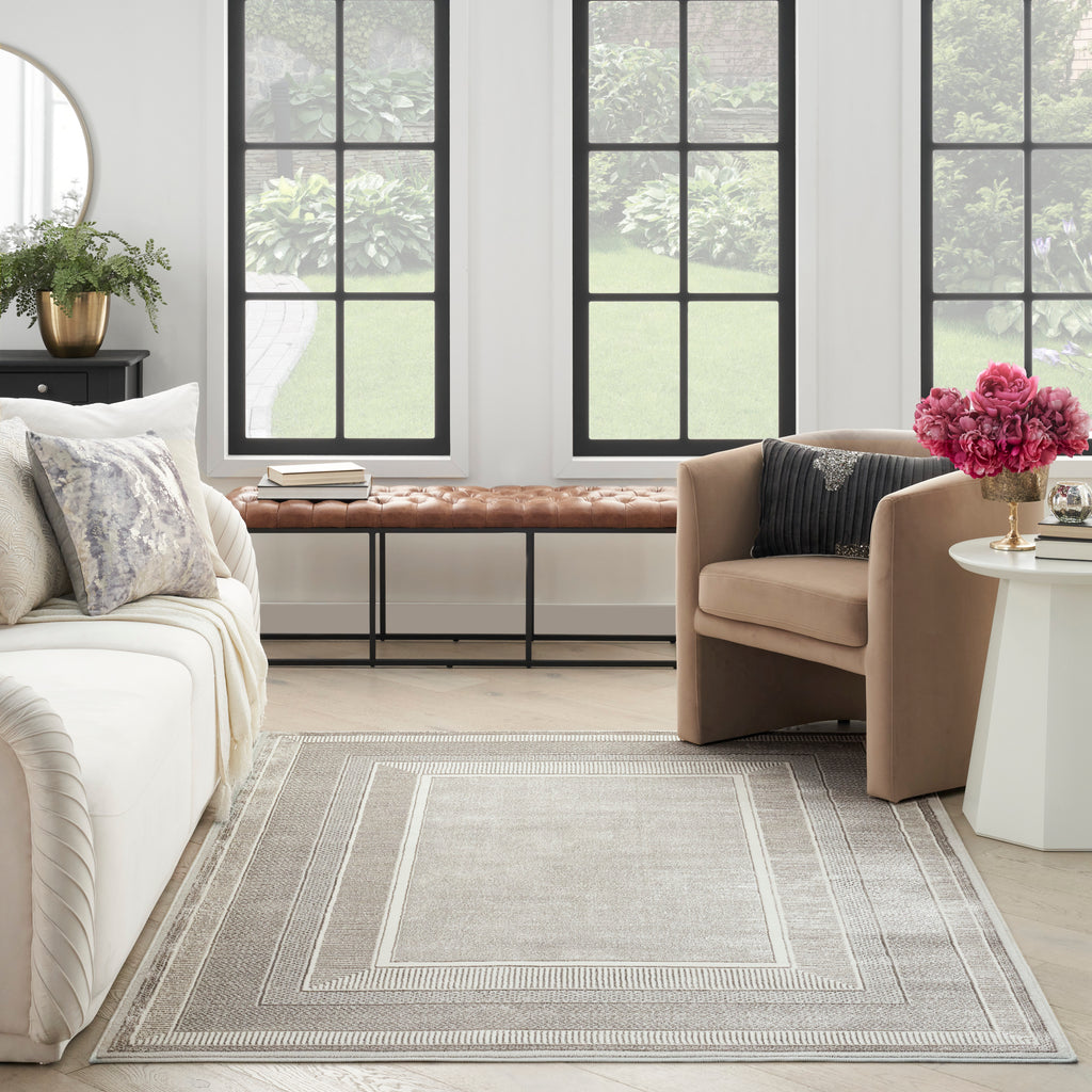 nourison glitz glz07 silver rug
