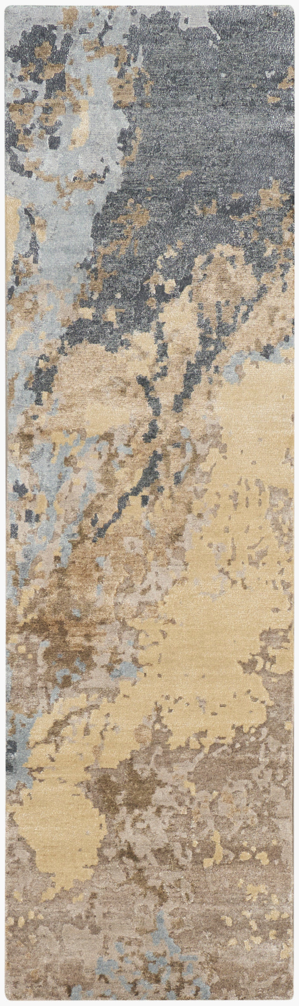 nourison silk shadows sha23 beige blue rug
