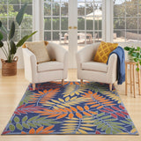 nourison aloha alh18 navy multicolor rug