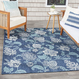 nourison garden oasis goa03 navy rug