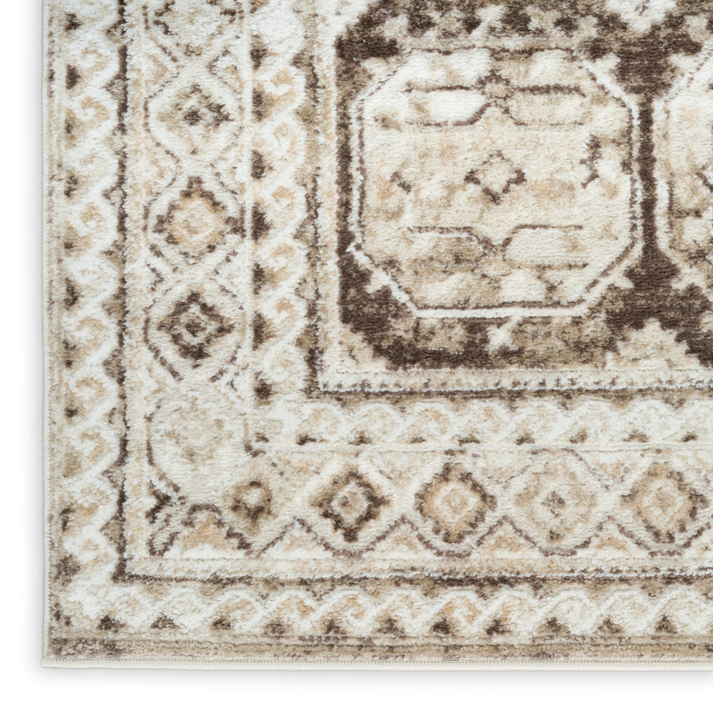 nourison dekor dek01 ivory brown rug
