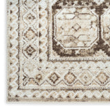 nourison dekor dek01 ivory brown rug