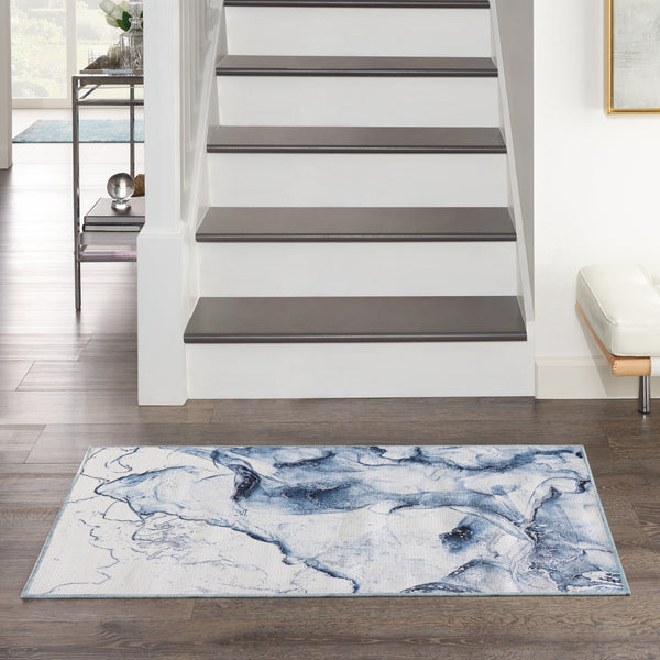 nourison daydream ddr01 ivory blue rug