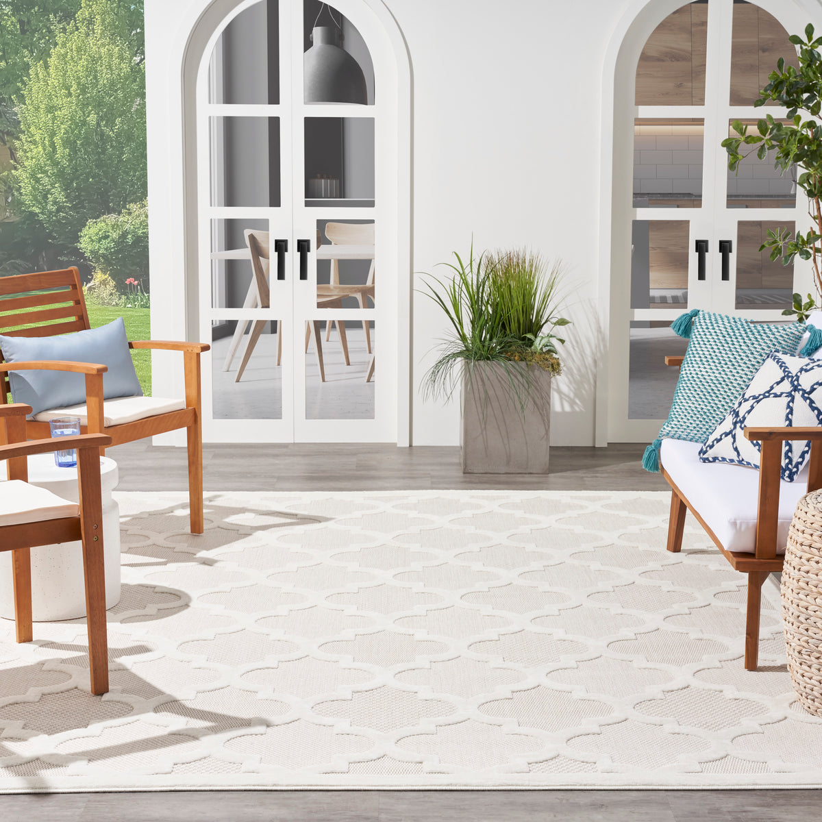 nourison easy care nes01 ivory white rug