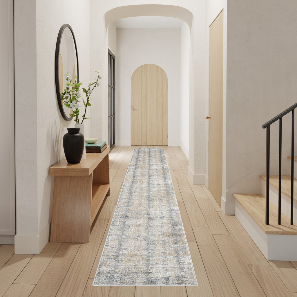nourison abstract hues abh03 grey gold rug