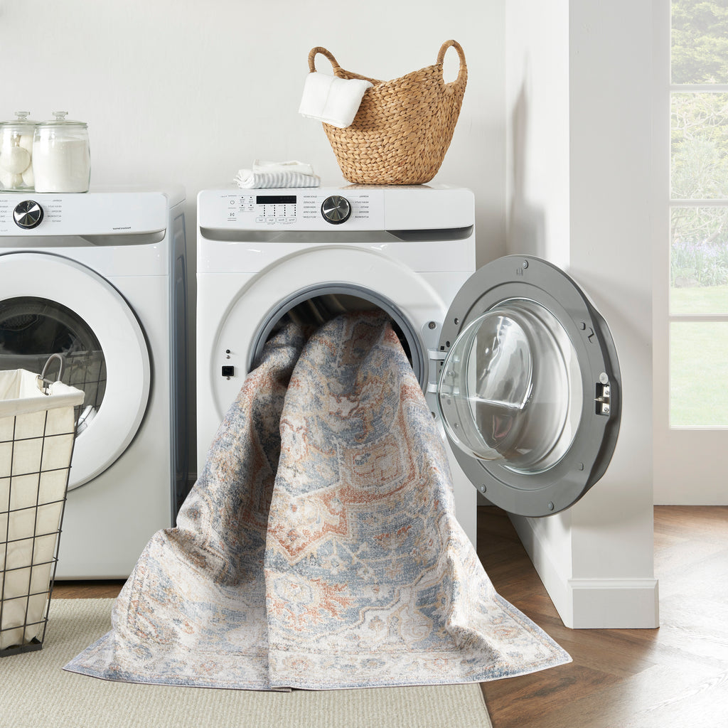 nourison astra machine washable asw12 denim multicolor rug