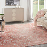nourison elation etn03 brick ivory rug