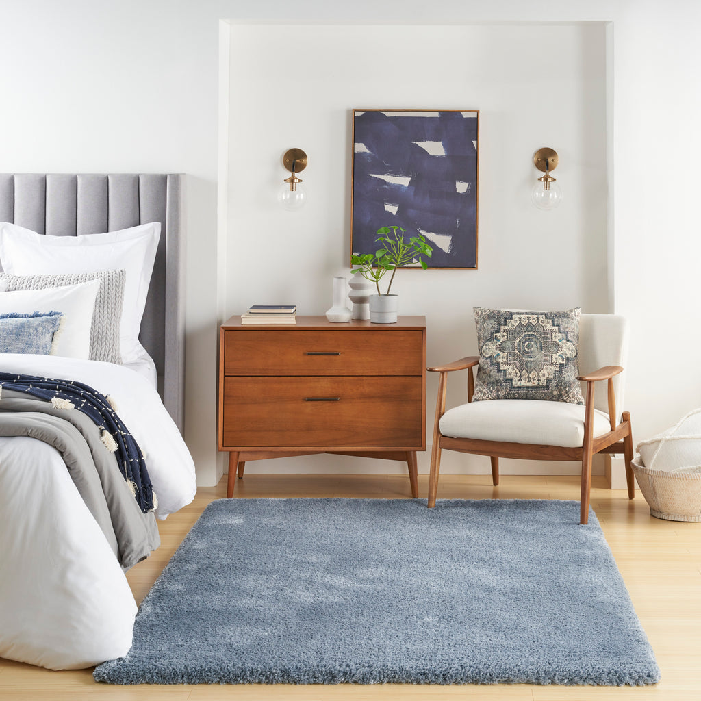 nourison dreamy shag drs05 light blue rug