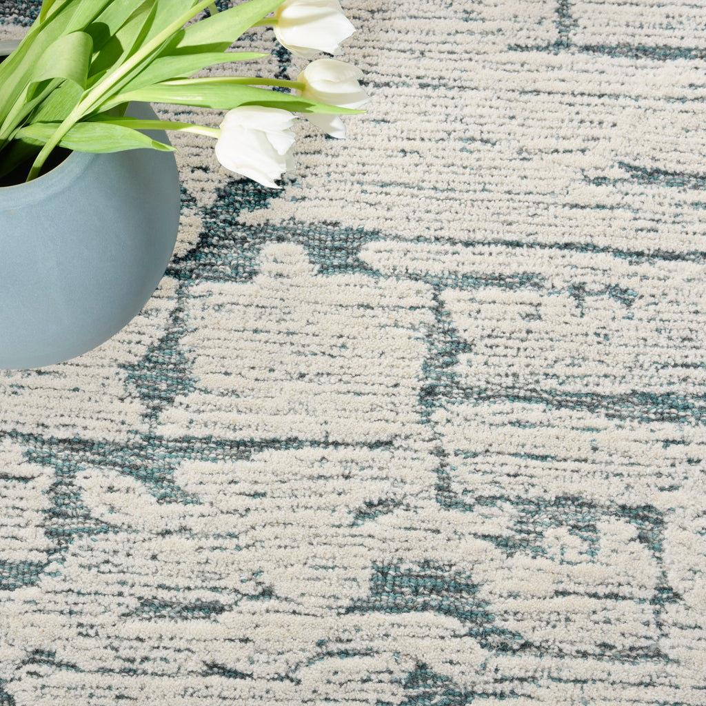 nourison ck009 sculptural scl01 teal rug
