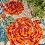 nourison aloha alh32 ivory multicolor rug