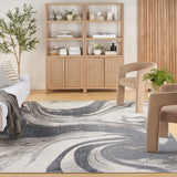 nourison astra machine washable asw15 ivory grey rug